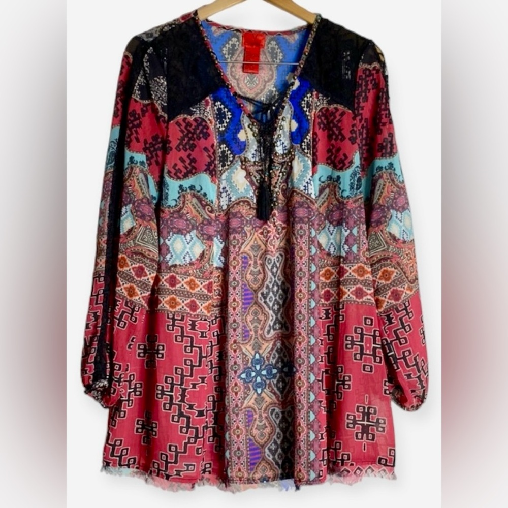 V Cristina Bohemian Top Size L